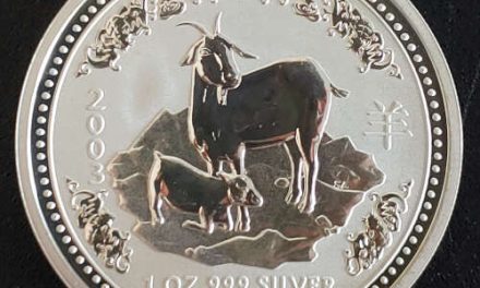 Australia BU 2003 .999 fine Ounce Year of the Ram Silver $1