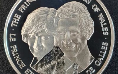 Canada Proof 1983 Chuck and Di 23gm Royal Visit Silver Medal