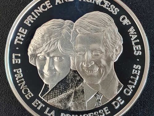 Canada Proof 1983 Chuck and Di 23gm Royal Visit Silver Medal