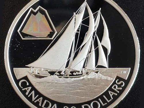 Canada Proof 2000 Bluenose hologram Silver $20. #11637/15,000