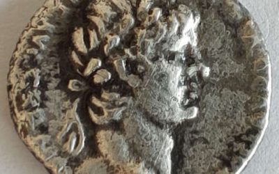 Nero AD 54-68 Caesarea 1.48gm Silver Hemidrachm w/ Victory etc
