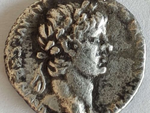 Nero AD 54-68 Caesarea 1.48gm Silver Hemidrachm w/ Victory etc