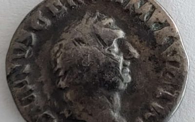 Vitellius 69 AD 3.03gm Silver Denarius w/ tripod etc
