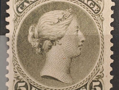 Canada #26 F/VF Unused 1875 5c Large Queen