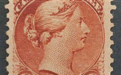 Canada #43i VF Mint HR 1890 6c SQ shade w/ offset