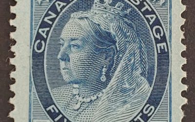 Canada #79 VF Mint HR 1899 5c QV Numeral