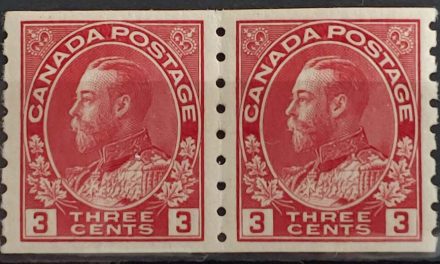 Canada #130b VFNH 1934 3c Admiral Perf 8 Vertical Coil Pair