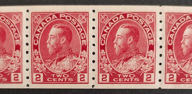 Canada #127 F/VF 3 Never Hinged 1912 2c Admiral Coil Strip