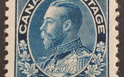 Canada #111 XF Mint HR 1914 5c Admiral shade