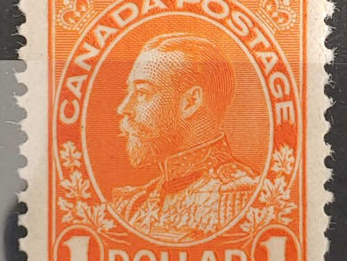 Canada #122 gen VFNH 1925 dry printing $1 Admiral