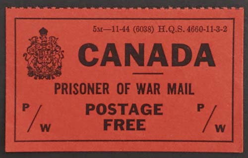 Canada #PWF4 VFNH 1944 POW Free Frank