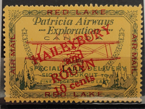 Patricia Airways #CL14gi VFNH 1926/27 10c Aniline Overprint