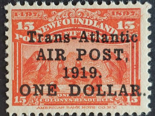 Newfoundland #C2 Fine Never Hinged 1919 $1 Airmail