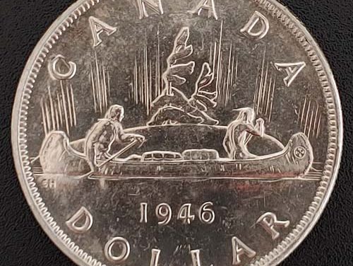 Canada Unc 1946 George VI Voyageur Silver $1