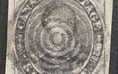 Canada #2 Fine+ Used 1851 6d Laid Paper