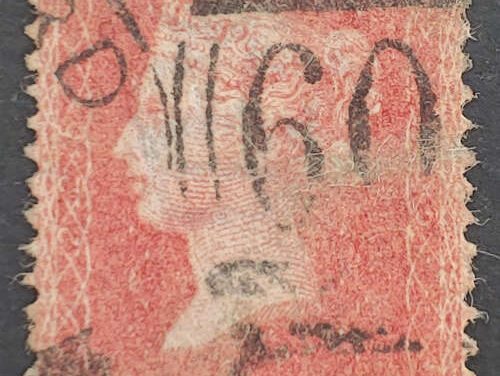 G.B. #33 VG Used 1864 1d Red Plate 225