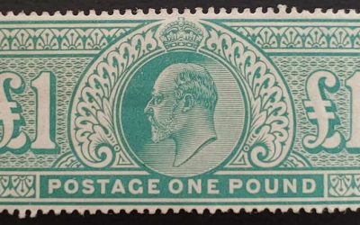 G.B. #142 VF Mint 1902/11 Edward VII Pound Green