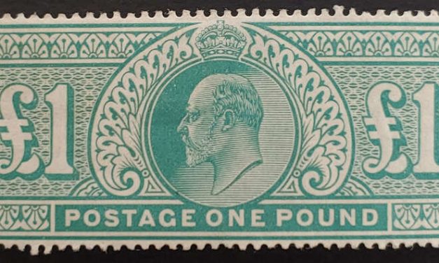 G.B. #142 VF Mint 1902/11 Edward VII Pound Green
