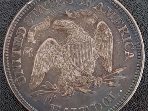 U.S./Colonial Cda XF 1867 Seated Liberty Silver Half Dollar