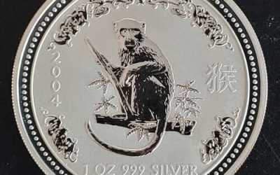 Australia BU 2004 .999 fine Ounce Year of the Monkey Silver $1
