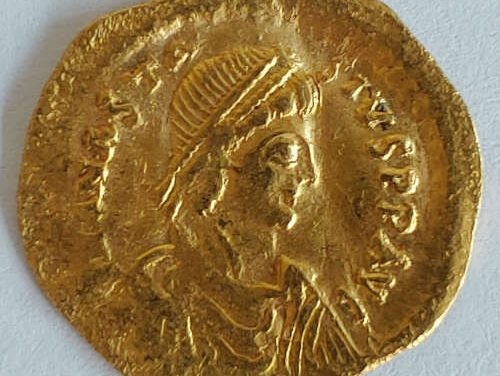 Anastasius I Dicorus 491-518 AD 2.07gm Gold Tremissis