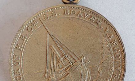 H.B.C. S.S. Beaver gold plated Copper Medal #2563 w/ packaging