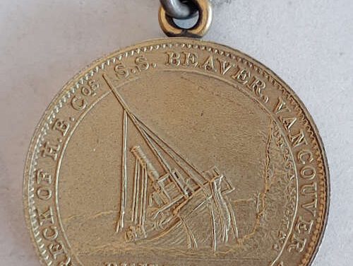 H.B.C. S.S. Beaver gold plated Copper Medal #2563 w/ packaging