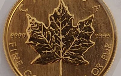 Canada BU 1986 .9999 fine 1/10oz pure Gold $5 Maple Leaf