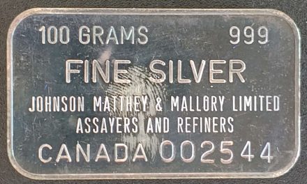 Johnson Matthey .999 Fine boxed 100 gram Silver Bar #002544