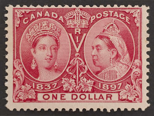 Canada #61 Fine Never Hinged 1897 $1 Jubilee, 24,900 issued