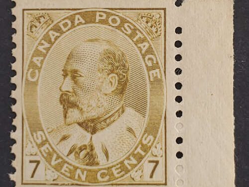 Canada #92 Fine+ Never Hinged 1903 7c Edward VII Shade