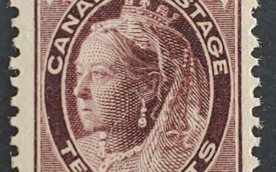 Canada #73 Fine Never Hinged 1897 10c QV Leaf
