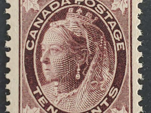 Canada #73 Fine Never Hinged 1897 10c QV Leaf