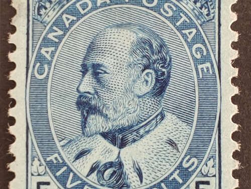 Canada #91 VF Mint HR 1903 5c Edward VII selected for centering