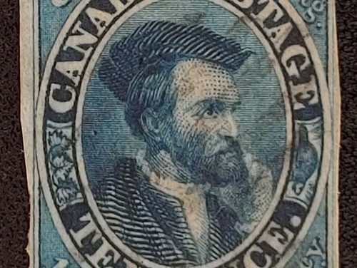 Canada #7 Fine Used 1855 10d Thin Paper Cartier $1200.