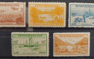 Newfoundland #C13-17 Fine+ Never Hinged 1933 Airmail Set (5)