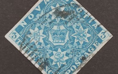 Nova Scotia #3 VF Used 1851 3d Diamond