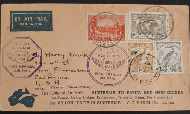 Australia #C3 July 1934 mixed franked FFC to Papua New Guinea (4)