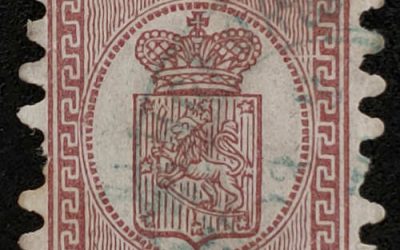 Finland #5a Fine+ Used 1866 5p Roulette II