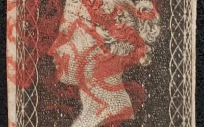 G.B. #1 F/VF red M/C Used 1840 1d Black Position I-G