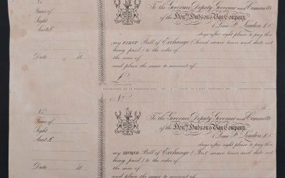 126 H.B.C. Unused 1st & 2nd Bill of Exchange duo w/ stubs