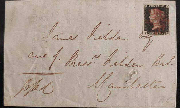 G.B. #1 19 Aug 1840 1d Black Printed Railway FLS US$850.