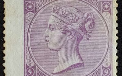 G.B. #51a F/VF Unused 1869 6d QV wing margin