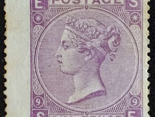 G.B. #51a F/VF Unused 1869 6d QV wing margin