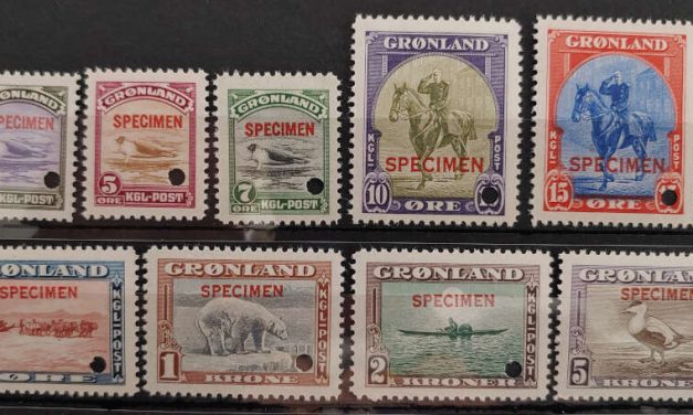 Greenland #10S-18S Never Hinged 1945 Specimen Set, 300 made