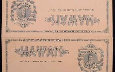 Hawaii #UY1 Unused unsevered 1c Postal Card duo