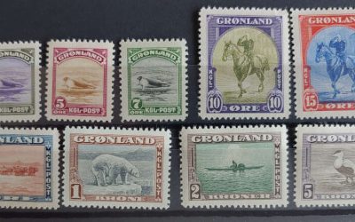 Greenland #10-18 Never Hinged 1945 Set (9)