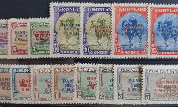 Greenland #19-27a F/VF Never Hinged 1945 Long Set (15)