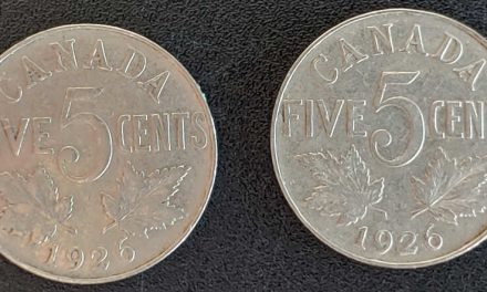 Canada VG 1926 Near and Far 6 Variety George V 5 Cents duo