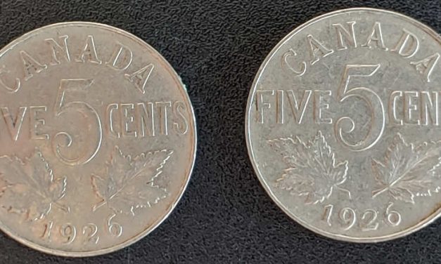 Canada VG 1926 Near and Far 6 Variety George V 5 Cents duo